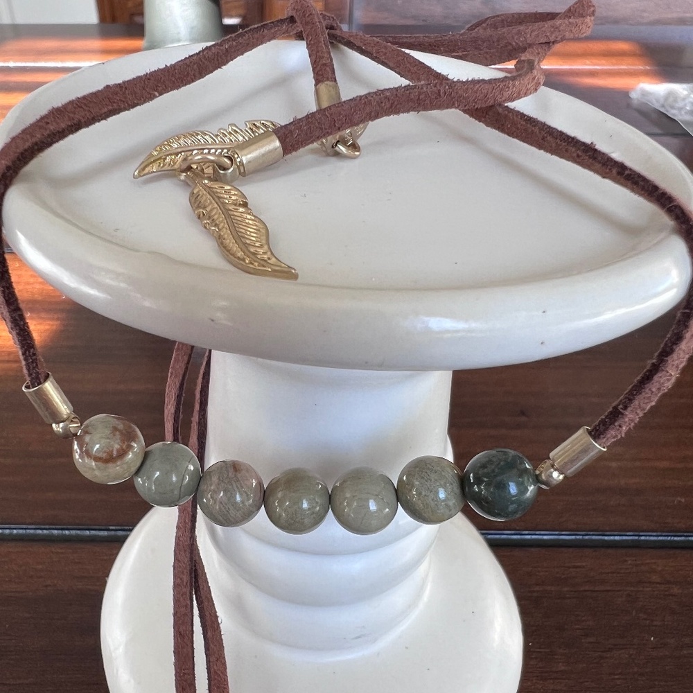Marlyn Schiff Seude Wrap Around Necklace with Beads